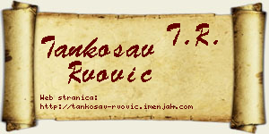 Tankosav Rvović vizit kartica